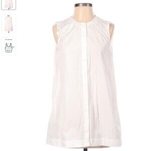 MONA THALHEIMER Sleeveless Button-Down Shirt